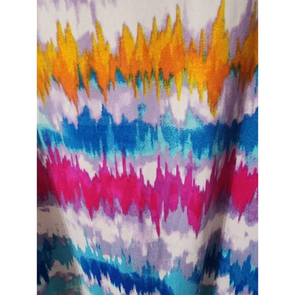 New Tie Dye Dress Women's 1X Plus Stretch Rainbow Multicolored Travel Rogue - Picture 6 of 9